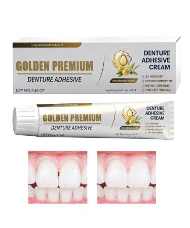 Jingmiger Denture adhesive gum lightening cream 68 g dental adhesive for women and men safety for daily use travel dental appliances