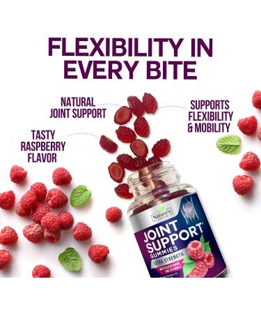 Extra Strength Joint Support Gummies with Glucosamine & Vitamin E - 60 Count - Boost Cartilage & Flexibility for Men & Women - Buy Online on GoSupps.com