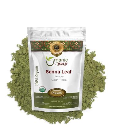 Organic Way Premium Grade Senna Leaf Powder (Cassia Angustifolia) - Organic & Kosher Certified | Super Food Raw Vegan Non GMO & Gluten Free | USDA Certified | Origin - India (1 LBS / 16 Oz)