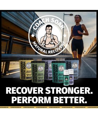 3 Pack Coach Soak Recovery Bath Salts - Energizing Citrus Epsom Salt Bundle (9 Pounds) - Bulk Bath Soaks for Ultimate Relaxation - Buy Online on GoSupps.com