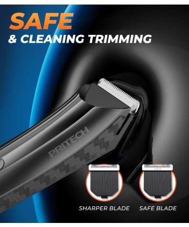 PRITECH Electric Body Hair Trimmer - Waterproof Men's Groin Grooming Kit USB Rechargeable Ball Shaver & Ceramic Blade Razor for Male Hygiene - Buy Online on GoSupps.com