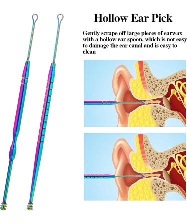 6Pcs Professional Double-Headed Ear Wax Removal Kit with Spiral Remover - Includes Storage Box and Cleaning Brush - Buy Online on GoSupps.com