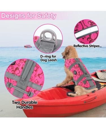Emust Rescue Vest for Dogs - High Buoyancy Life Jacket for Small Medium & Large Dogs | Perfect for Swimming Beach & Boating - New Pink - Buy Online on GoSupps.com