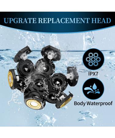 Vsmooth Electric Shaver Replacement Head | Waterproof Blades for Bald Men | Wet & Dry Floating Razor Blade - Gold-7g - Buy Online on GoSupps.com