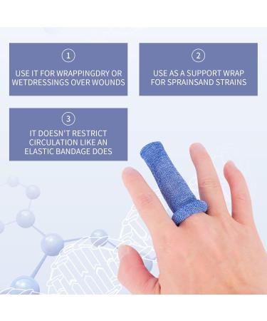 20 Pcs Blue Finger Bandages for Work & Kitchen - Thumb & Finger Protection - One Size - Buy Online on GoSupps.com