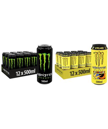 Monster Energy Drinks 12 Pack 500ml (12 Cans Original & 12 Cans The Doctor) - By Shop 4 Less