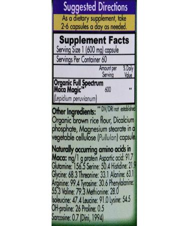 Maca Magic Organic 600 mg - 60 Capsules | Premium Superfood Supplement - Buy Online on GoSupps.com