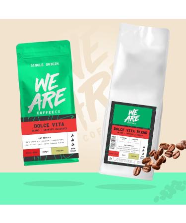 Coffee Beans 1kg Bag Whole Bean Coffee Dolce Vita Blend Coffee Beans Chocolate Nuts & Fruits Notes 100% Arabica & Robusta Dark Roast Fresh Coffee Single Origin (We Are Coffee Co) Whole Bean 1 kg (Pack of 1) - Buy Online on GoSupps.com
