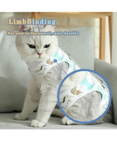 Clrybo Katzenbody for Cats - Post-Surgery Recovery Suit | Dinosaur Design - Size L | International Shipping Available - Buy Online on GoSupps.com
