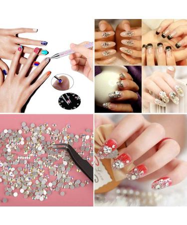 1400 AB Rhinestones Set - 6 Sizes with Tweezers & Picker Pen for Nail Clothing & Craft Projects | International Shipping - Buy Online on GoSupps.com