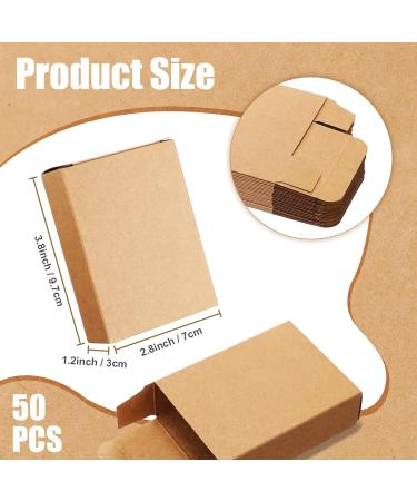 Gersoniel 50 Pcs Kraft Soap Boxes for Homemade Soap Packaging - 3.8 x 2.8 x 1.2 Inch (Kraft Color) - Buy Online on GoSupps.com