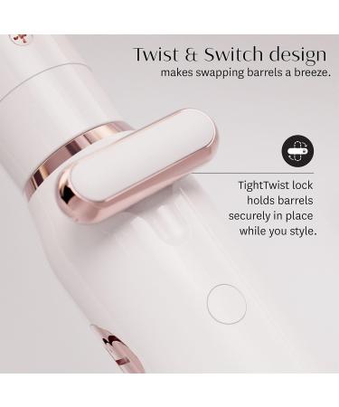Buy T3 Switch Kit Professional Ionic Curling Iron - 3 Interchangeable Barrels Adjustable Heat White/Rose Gold | Best for Curls & Waves - Buy Online on GoSupps.com