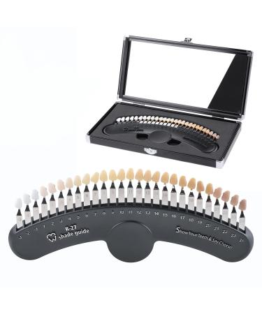 27 Colors Shade Guide Whitening Shade Chart Teeth Color Contrast Comparison for Home Beauty Salon Use R-27