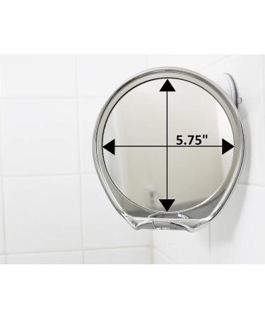 Fogless Shower Mirror with Power Locking Suction Cup - Razor Hook, 360 Rotating Arm - Bathroom Shaving Mirror (Chrome) - Buy Online on GoSupps.com