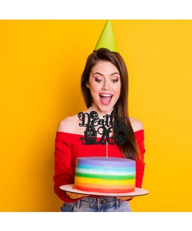 1 Pack Black Glitter Death to My 20 s Cake Topper Rip Twenties/Cheers to 30 Years/Happy 30th Birthday Cake Topper Decorations for Death to My Youth 30th Birthday Party Decorations Style4 - Buy Online on GoSupps.com