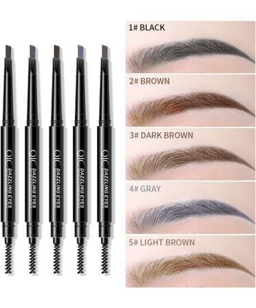 Dark Brown Eyebrow Pencil with Brow Brush | Easy Makeup Tool for Natural Looking Brows | Long-Lasting Eyebrow Tinting | 1 PC - Buy Online on GoSupps.com