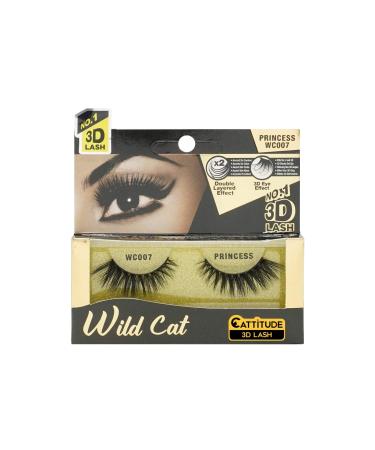 CATTITUDE 3D LASHES Princess Wild Cat False Eyelashes  Lightweight & Reusable  Cruelty-Free