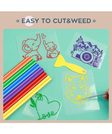 HTVRONT 12x5ft Permanent Vinyl Rolls - 8 Color Adhesive Vinyl for Cricut & Silhouette Cutters | Ideal for Signs, Scrapbooking, and Crafts - Buy Online on GoSupps.com