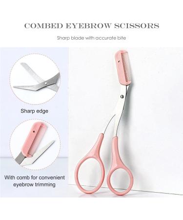 3pcs Eyebrow Trimmer Set with Scissors & Comb - F5R2 Razor Steel Tools for Eyebrows & Eyelashes | International Shipping - Buy Online on GoSupps.com