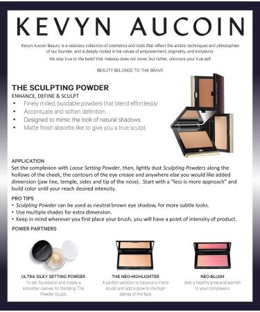 Kevyn Aucoin Sculpting Contour Powder - Medium Shade for Easy, Sheer, Matte, Natural Finish | Makeup Artist's Go-To for Defined Cheekbones, Chin, and Nose - Buy Online on GoSupps.com