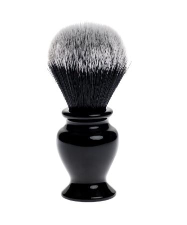 Fendrihan Black and White Synthetic Shaving Brush with Resin Handle for Personal and Professional Shaving (Knot: 24 mm) 1 Count (Pack of 1)