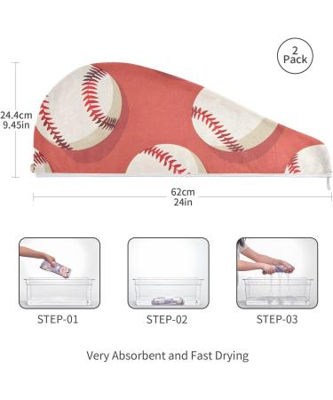 Super Absorbent Red Hair Towel 2 Pack - Quick Dry Hair Turbans for Women & Girls - Perfect Hair Drying Solution - Buy Online on GoSupps.com