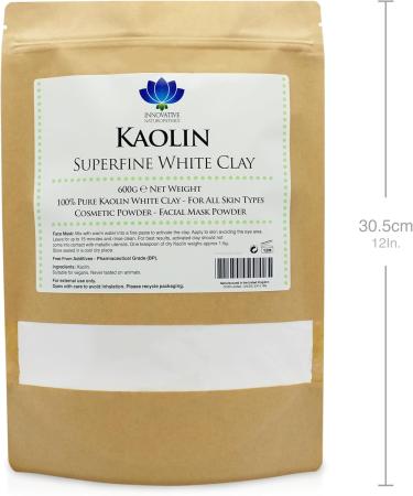 Kaolin Superfine White Clay Pharmaceutical Grade 600g Pack - Buy Online on GoSupps.com