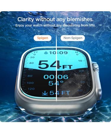 Spigen Tempered Glass Screen Protector for Apple Watch Ultra (49mm) - 2 Pack - Buy Online on GoSupps.com