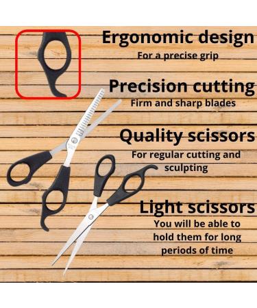 Buy Professional Hairdressing Kit - 20 Piece Scissors Combs & Accessories for Barbers & Stylists | Black/Silver - International Shipping Available - Buy Online on GoSupps.com