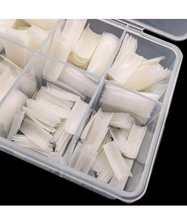 Natural False Nails 500 Pieces French Acrylic Nails Artificial Fake Nails False Nail Tip 10 Sizes With Box for Women Girls - Buy Online on GoSupps.com