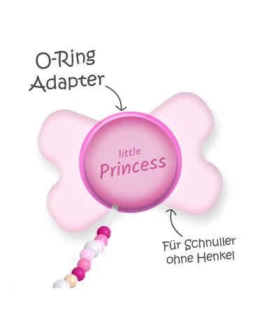 Shop Pink-Transparent Silicone O-Ring Pacifier Adapter & Chain - International Shipping Available - Buy Online on GoSupps.com