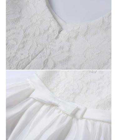 Baby Girls Lace Dress with Bowknot Flower for Wedding Baptism Pageant, 12-18 Months - Buy Online on GoSupps.com