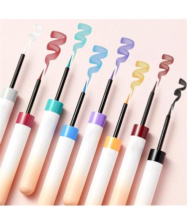 Makeup Forever Eyeliner Pencil - Party Art Brown & Dark Brown Styles - Long Lasting Colorful Liquid Eyeliner - Angled Brush Included - 3.5ml - Light Blue - Buy Online on GoSupps.com