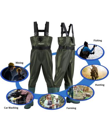 Chest Waders  Hunting Fishing Waders for Men Women with Boots  Waterproof Bootfoot 70D/210T Nylon Wader for Duck Hunting Fly Fishing  Size 7-Size 14 Green/Camo Army Green 12 - Buy Online on GoSupps.com