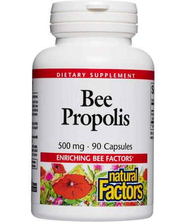 Natural Factors Bee Propolis 500mg - 90 Capsules for Immune Support - Buy Online on GoSupps.com