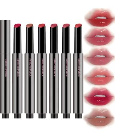 Press Lipstick Set 6 Colors Jelly Gloss Lipstick Waterproof Crayon Lip Tint 24 Hour Moisture Smooth Lip Gloss for Women Makeup Vivid Color Waterproof & Long Lasting Lipstick Pen - Buy Online on GoSupps.com