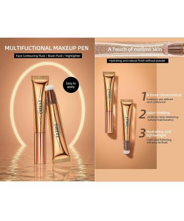 2PCS Liquid Highlighter & Contour Beauty Wand Set with Cushion Applicator - Buy Online on GoSupps.com