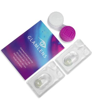 Buy GlamLens Monza Blue Contact Lenses Natural Look Strong Coverage Silicone Comfort 1 Pair (14.50 mm 0.00 Diopters) - Free Container Included - International Shipping - Buy Online on GoSupps.com