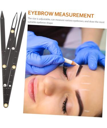 Healeved 3 Pcs Second Generation Scale Brow Stencils Eyebrow Measuring Rulers Eyebrow Tools Stainless Steel 25x5x0.6cmx3pcs Blackx3pcs - Buy Online on GoSupps.com