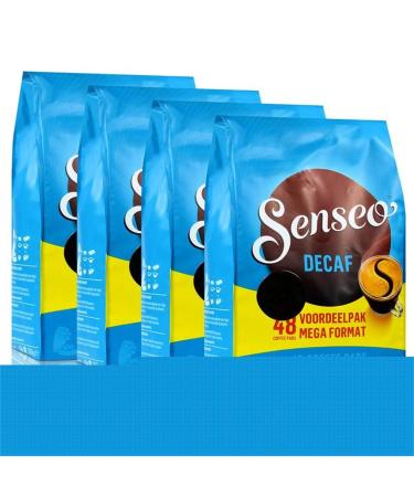 Senseo Decaffeinated, New Design, Pack of 4, 4 x 48 Coffee Pods
