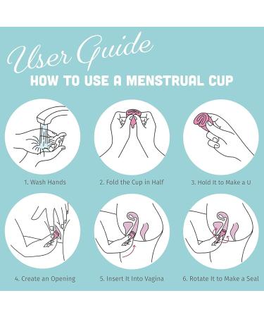 Buy Flexible Menstrual Cup - Portable Crescent Stem for Women | Eco-Friendly Pink Menstrual Cups for Travel - Buy Online on GoSupps.com
