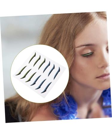 NOLITOY 12 Pairs Glitter Eyeliner Makeup Stickers Green Tape Double Eyelid Strips Skin Patch Flash Miss - Buy Online on GoSupps.com