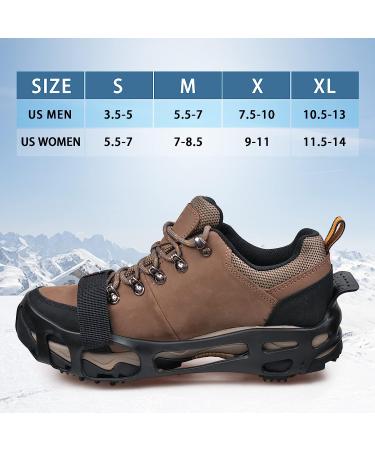 Snow Traction Cleats - Anti-Slip Ice Cleats for Winter Hiking and Outdoor Activities | Large Size for Men (7.5-9.5) and Women (9-11) - Buy Online on GoSupps.com