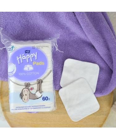 Buy Bella Baby Happy Cotton Pads - 100% Cotton Pack of 4 (240 Pcs) - Ideal for Sensitive Skin | International Shipping - Buy Online on GoSupps.com
