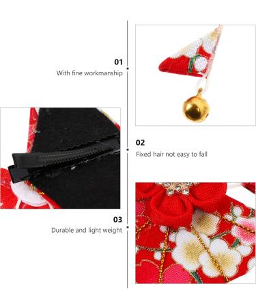 Japanese Hair Clip for Women | Kimono Tassel Hairpin & Tsumami Flower Scrunchie - Red Rot | International Shipping Available - Buy Online on GoSupps.com