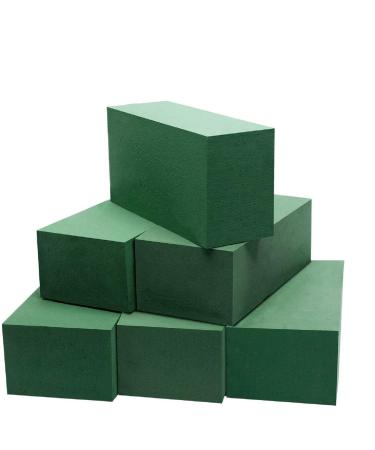 Miracliy 6 Pcs Floral Foam Wet and Dry Floral Foam Blocks Large Floral Bricks Flower Mud Foam Kit Arrangement for Florist Floral Arrangement Green Styrofoam - 9"L x 3.1"W x 4.3" H
