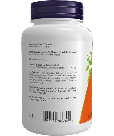 Now Kelp 150mcg Iodine Tablets 200 Count - Buy Online on GoSupps.com