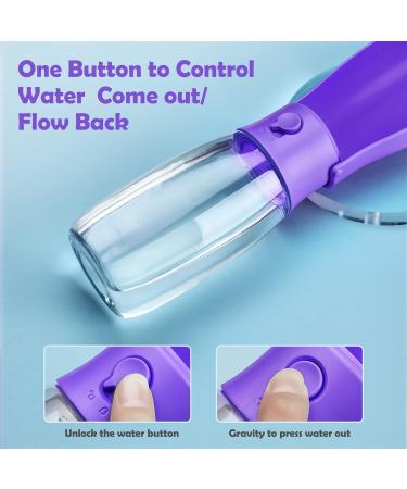 Peteast Foldable Dog Drinking Bottle | Dishwasher-Safe | Portable & Exhaustion-Proof for Hiking | Perfect for Dogs & Cats - Roland Purple - Buy Online on GoSupps.com