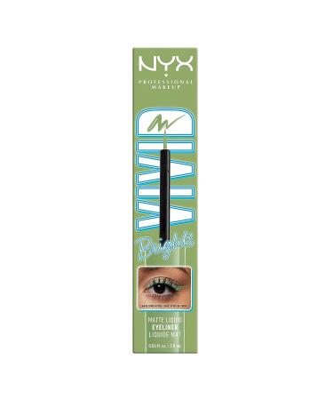 NYX Vivid Brights Liquid Liner - Ghosted Green 02 | Smear-Resistant & Precise Eyeliner - Buy Online on GoSupps.com