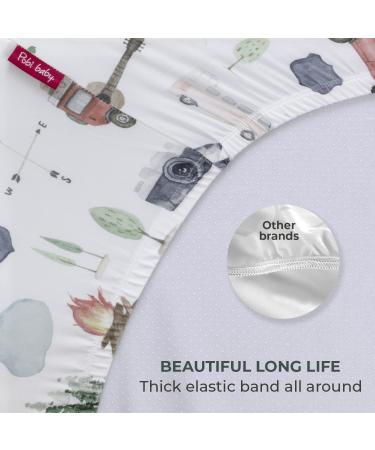 Pobibaby 2 Pack Premium Fitted Baby Boy Crib Sheets - Ultra-Soft Cotton Blend, Safe & Stylish Woodland Design - Buy Online on GoSupps.com